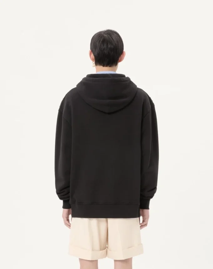 Sudadera con capucha de algodón con parche Le Chat De La Maison