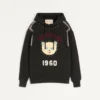 Sudadera con capucha de algodón con parche Le Chat De La Maison