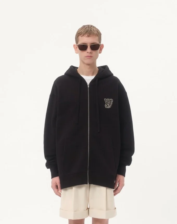 Sudadera con capucha de algodón y parche VG Sudadera con capucha de algodón y parche VG
