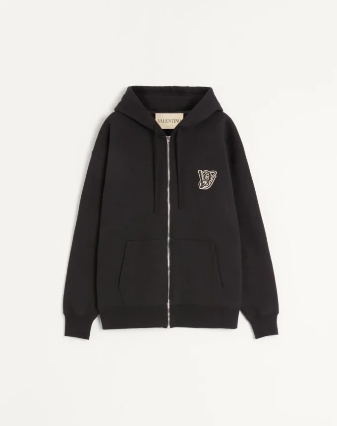 Sudadera con capucha de algodón y parche VG Sudadera con capucha de algodón y parche VG