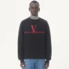 Sudadera de algodón con cuello redondo y estampado «Made In Valentino» de Valentino Sudadera de algodón con cuello redondo y estampado «Made In Valentino» de Valentino