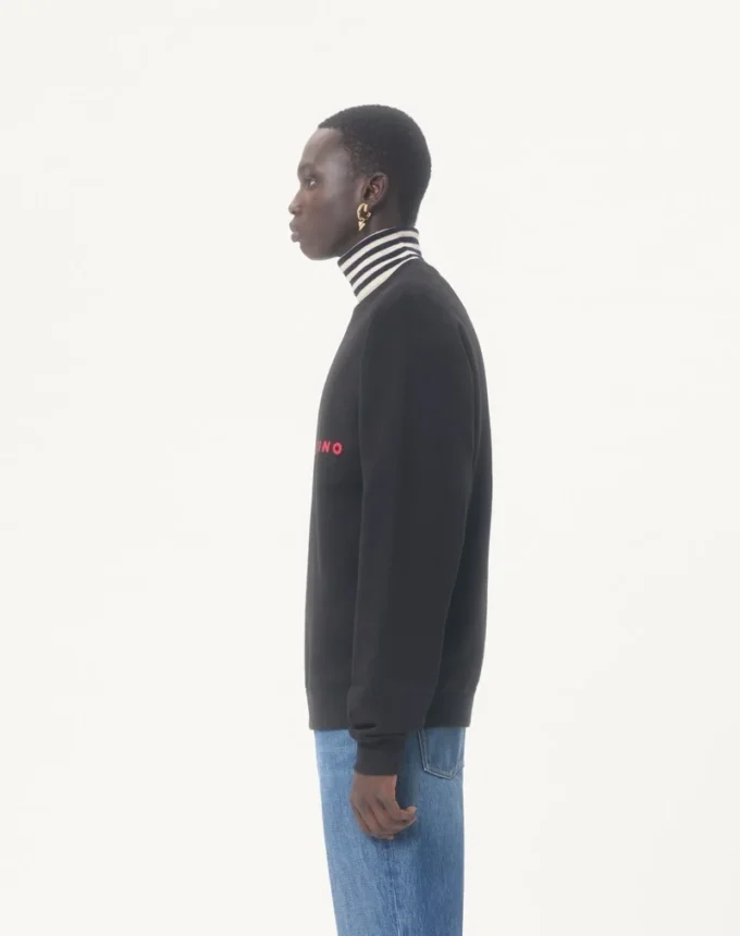 Sudadera de algodón con cuello redondo y estampado «Made In Valentino» de Valentino Sudadera de algodón con cuello redondo y estampado «Made In Valentino» de Valentino