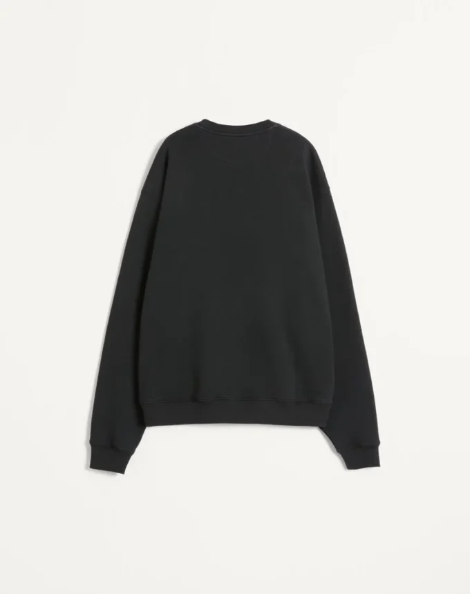 Sudadera de algodón con cuello redondo y parche Chez Valentino Sudadera de algodón con cuello redondo y parche Chez Valentino