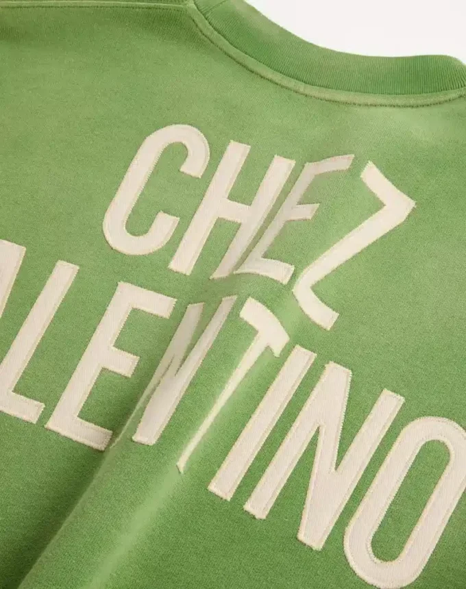 Sudadera de algodón con estampado y bordado Chez Valentino Sudadera de algodón con estampado y bordado Chez Valentino