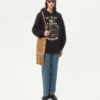 Sudadera de algodón con parche Le Chat De La Maison Sudadera de algodón con parche Le Chat De La Maison