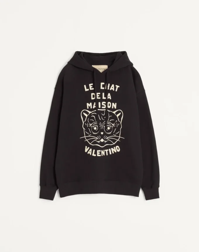 Sudadera de algodón con parche Le Chat De La Maison Sudadera de algodón con parche Le Chat De La Maison