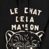 Sudadera de algodón con parche Le Chat De La Maison Sudadera de algodón con parche Le Chat De La Maison