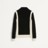 Sudadera de cuello alto de chenilla con cremallera y parche Chez Valentino