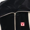 Sudadera de cuello alto de chenilla con cremallera y parche Chez Valentino