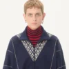 Sudadera Valentino de acetato con cremallera y estampado «Toute La V» incrustado Sudadera Valentino de acetato con cremallera y estampado «Toute La V» incrustado
