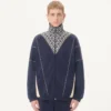 Sudadera Valentino de acetato con cremallera y estampado «Toute La V» incrustado Sudadera Valentino de acetato con cremallera y estampado «Toute La V» incrustado