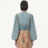 Top de algodón y lurex con estampado bordado Petales D’Amour Top de algodón y lurex con estampado bordado Petales D’Amour