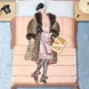Abrigo de lana con manchas Fauve Eclat