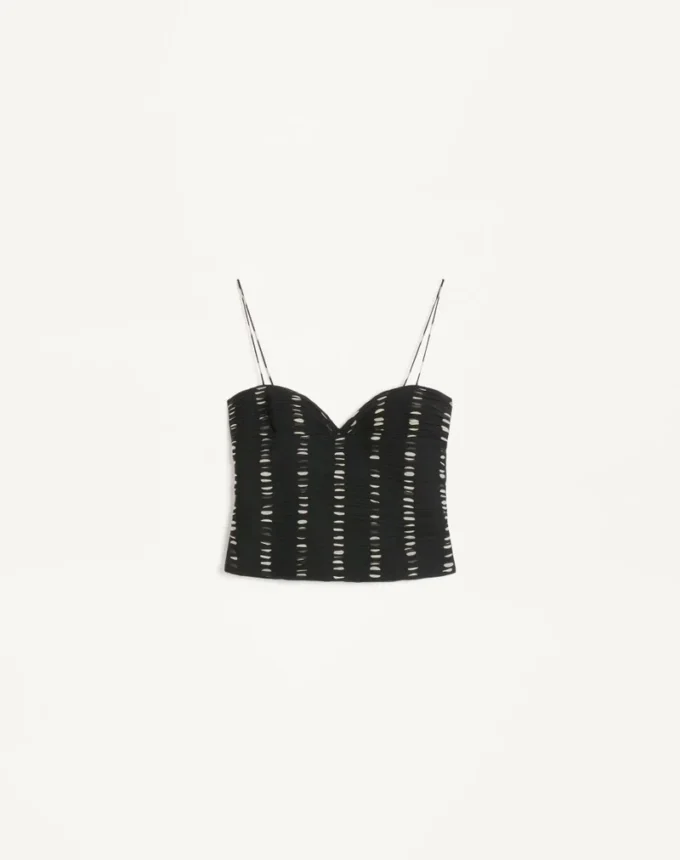 Top de gasa con estampado Plusdepois