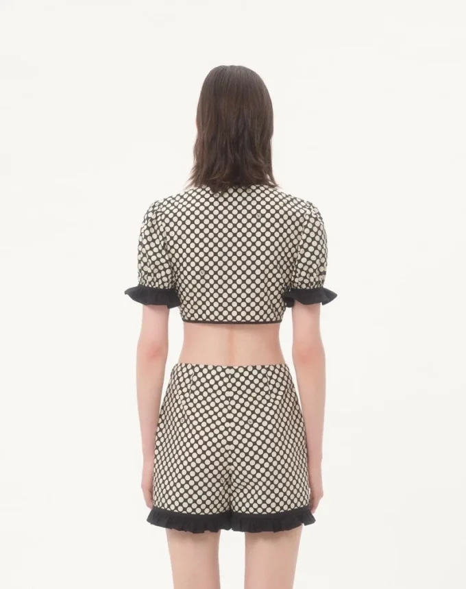 Top de popelín con estampado Plus De Pois Top de popelín con estampado Plus De Pois