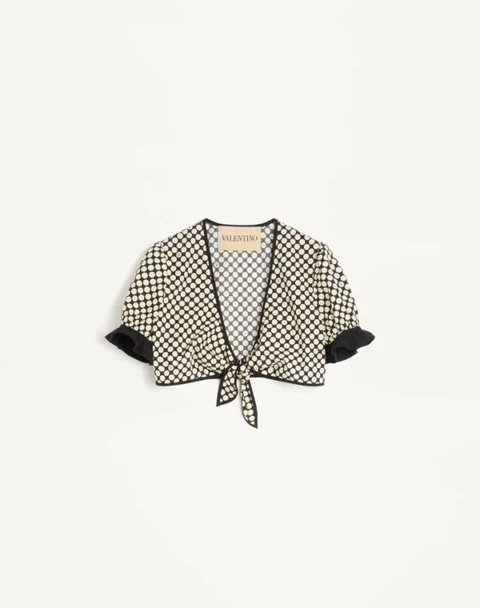 Top de popelín con estampado Plus De Pois Top de popelín con estampado Plus De Pois