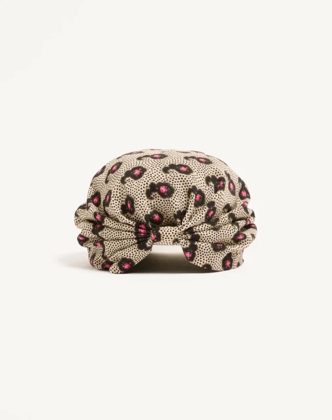Turbante de seda con estampado Micro Cashmere Plus de Pois