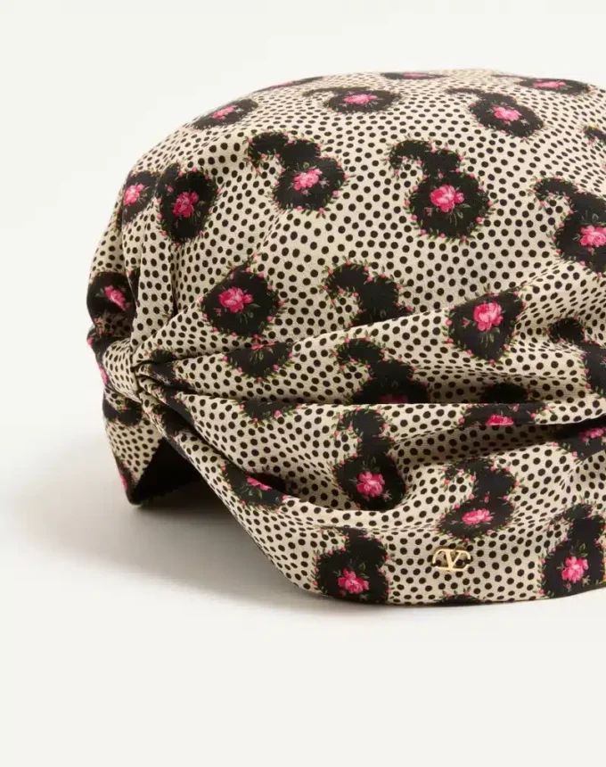 Turbante de seda con estampado Micro Cashmere Plus de Pois