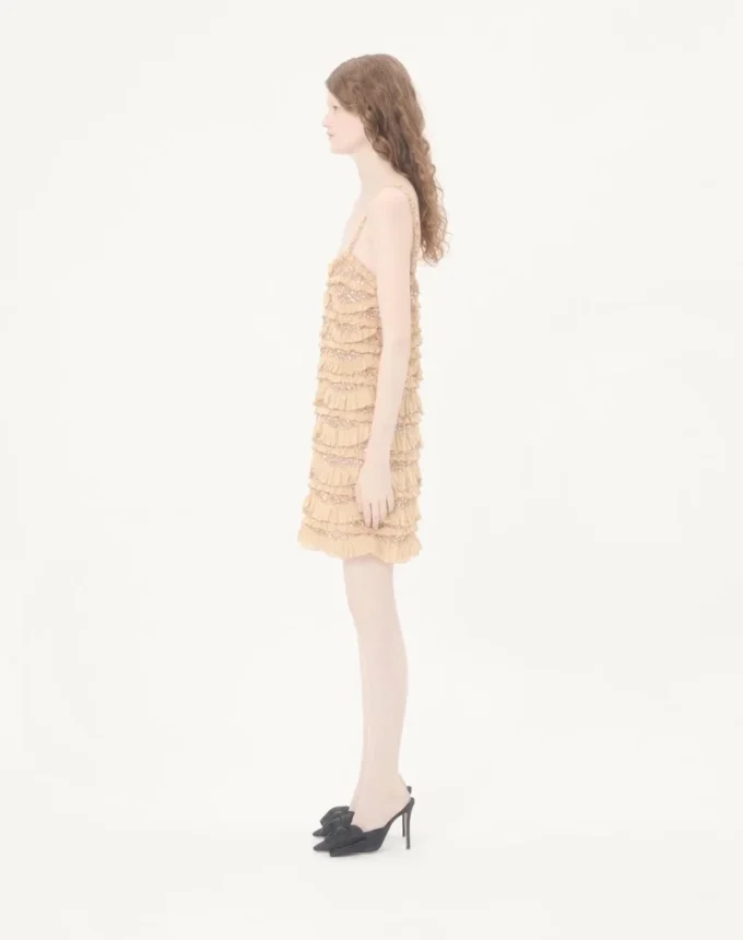 Vestido corto bordado Illusione de tul