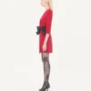 Vestido corto Cady Couture con lazo de faille