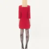 Vestido corto Cady Couture con lazo de faille