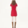 Vestido corto de crepé bordado Couture