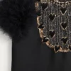 Vestido corto de crepé bordado Couture Vestido corto de crepé bordado Couture