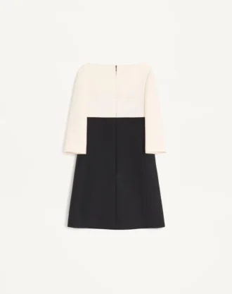 Vestido corto de crepé couture