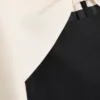Vestido corto de crepé couture
