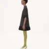Vestido corto de crepé couture