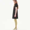 Vestido corto de crepé couture