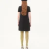 Vestido corto de crepé couture