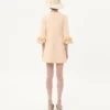 Vestido corto de crepé couture