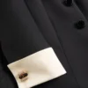 Vestido corto de crepé couture