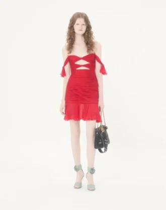 Vestido corto de gasa