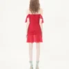 Vestido corto de gasa
