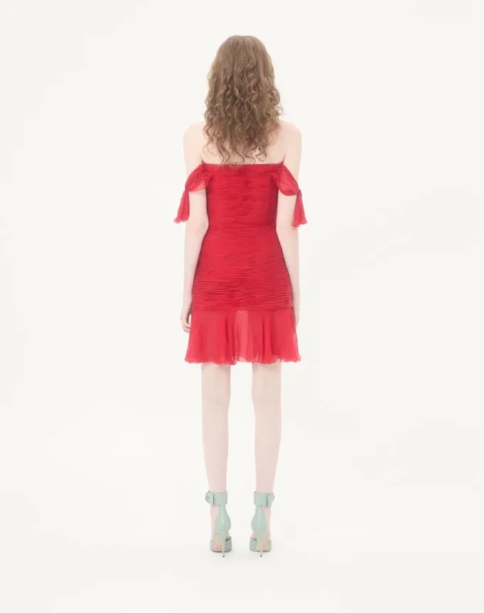 Vestido corto de gasa