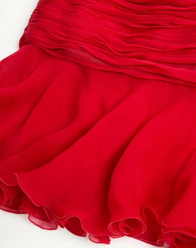 Vestido corto de gasa