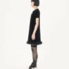 Vestido corto de terciopelo sablé bordado