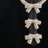 Vestido corto de terciopelo sablé bordado