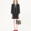 Vestido corto de tweed Canestrello bordado Vestido corto de tweed Canestrello bordado