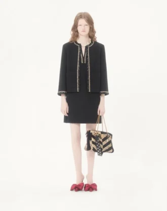 Vestido corto de tweed Canestrello bordado