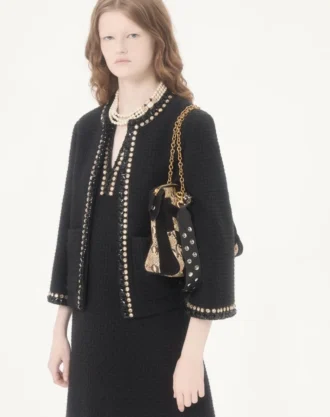Vestido corto de tweed Canestrello bordado