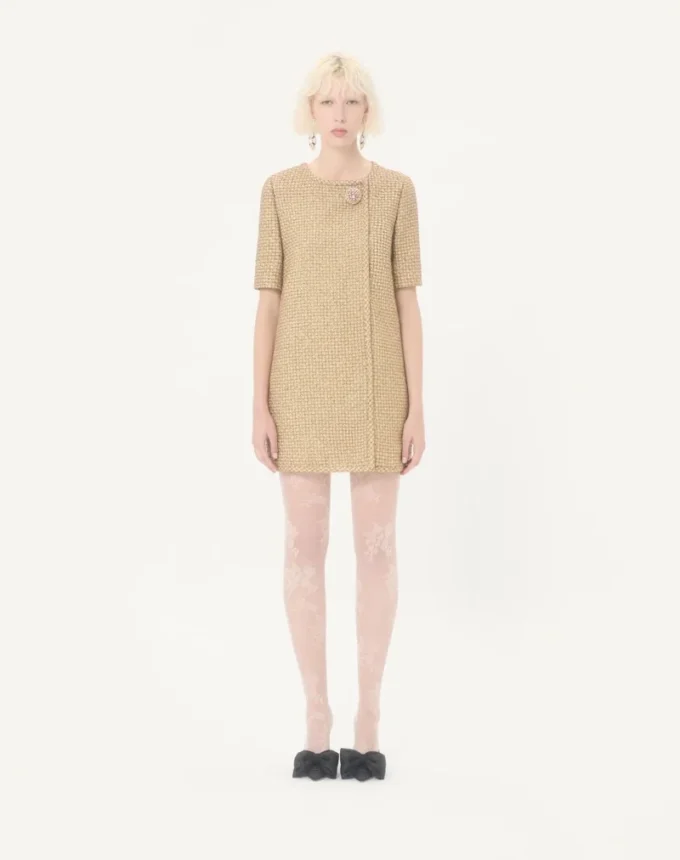 Vestido corto de tweed Canestrello Lurex Vestido corto de tweed Canestrello Lurex