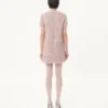 Vestido corto de tweed con cinta bordada