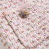 Vestido corto de tweed con cinta bordada