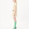Vestido corto de tweed de lana liso Vestido corto de tweed de lana liso