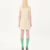 Vestido corto de tweed de lana liso Vestido corto de tweed de lana liso