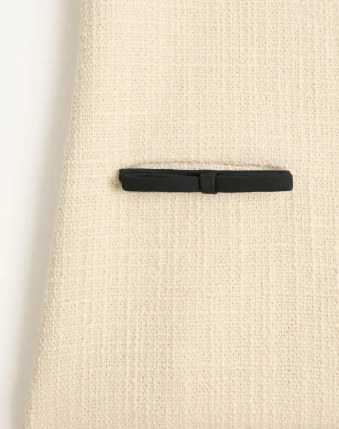 Vestido corto de tweed de lana liso Vestido corto de tweed de lana liso