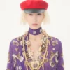 Vestido de gasa bordado con plumas Vestido de gasa bordado con plumas